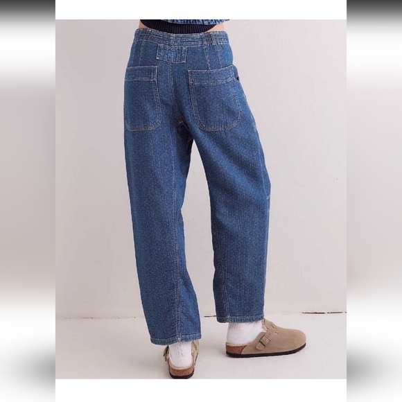 We The Free Quilted Loose Jeans Midnight Voyage - Picture 3 of 8